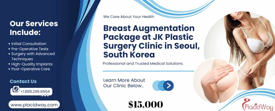 Breast Augmentation Package at JK Plastic Surgery Clinic in Seoul, South Korea