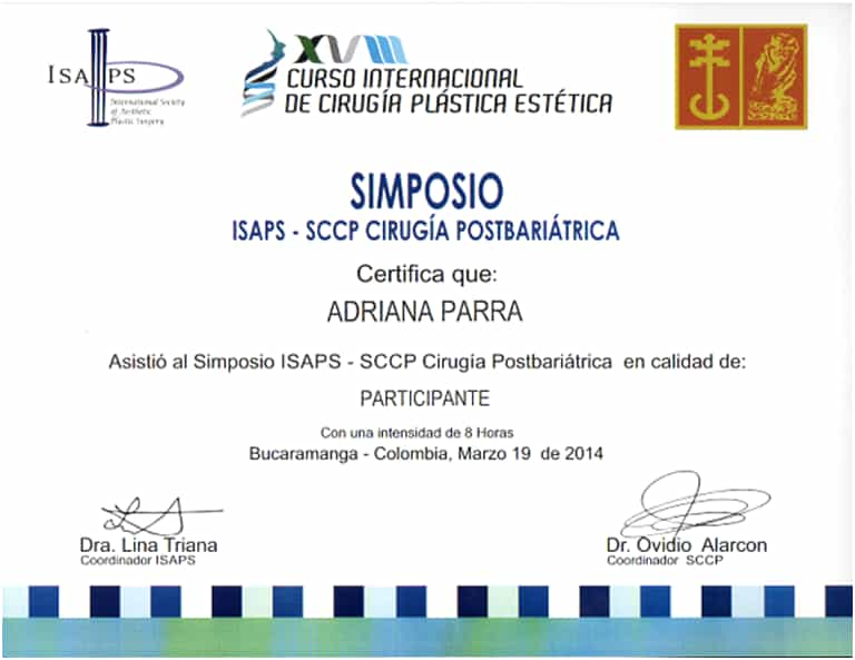 Certificado ISAPS