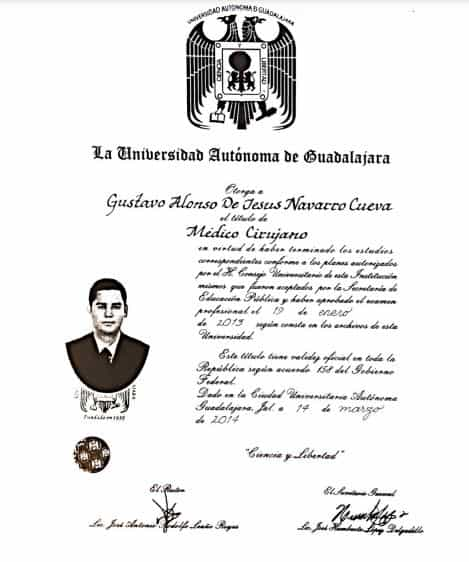 Autonomous University of Guadalajara Certificate