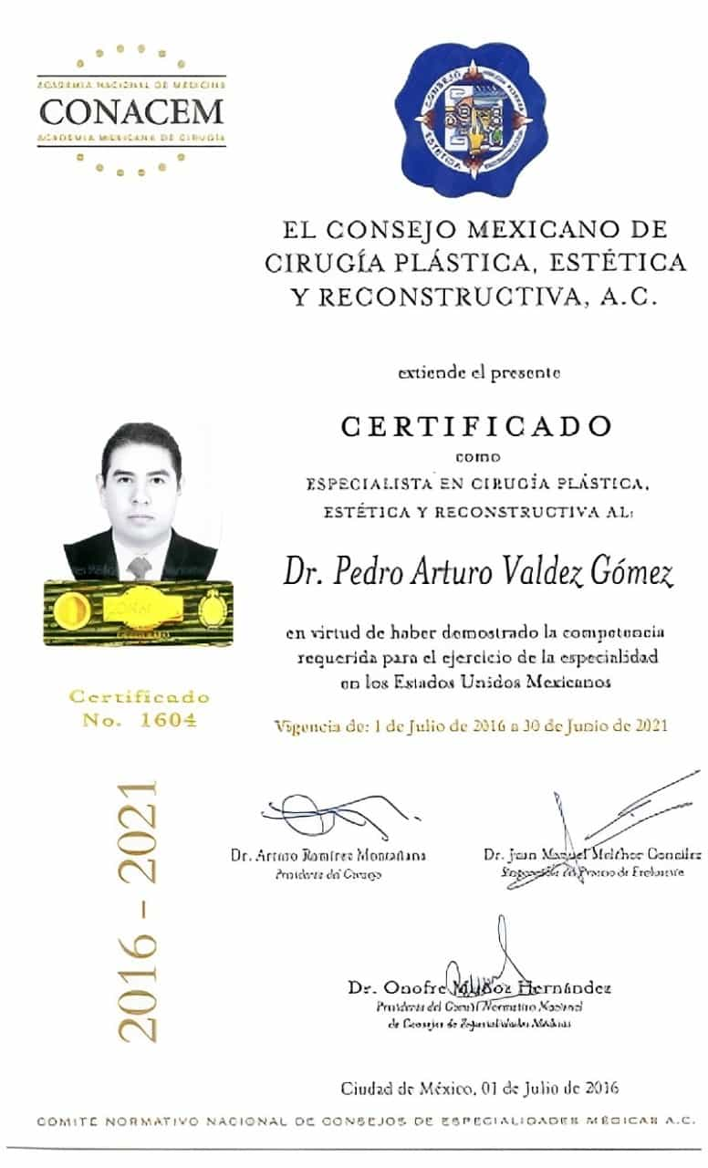 CONACEM Certificate