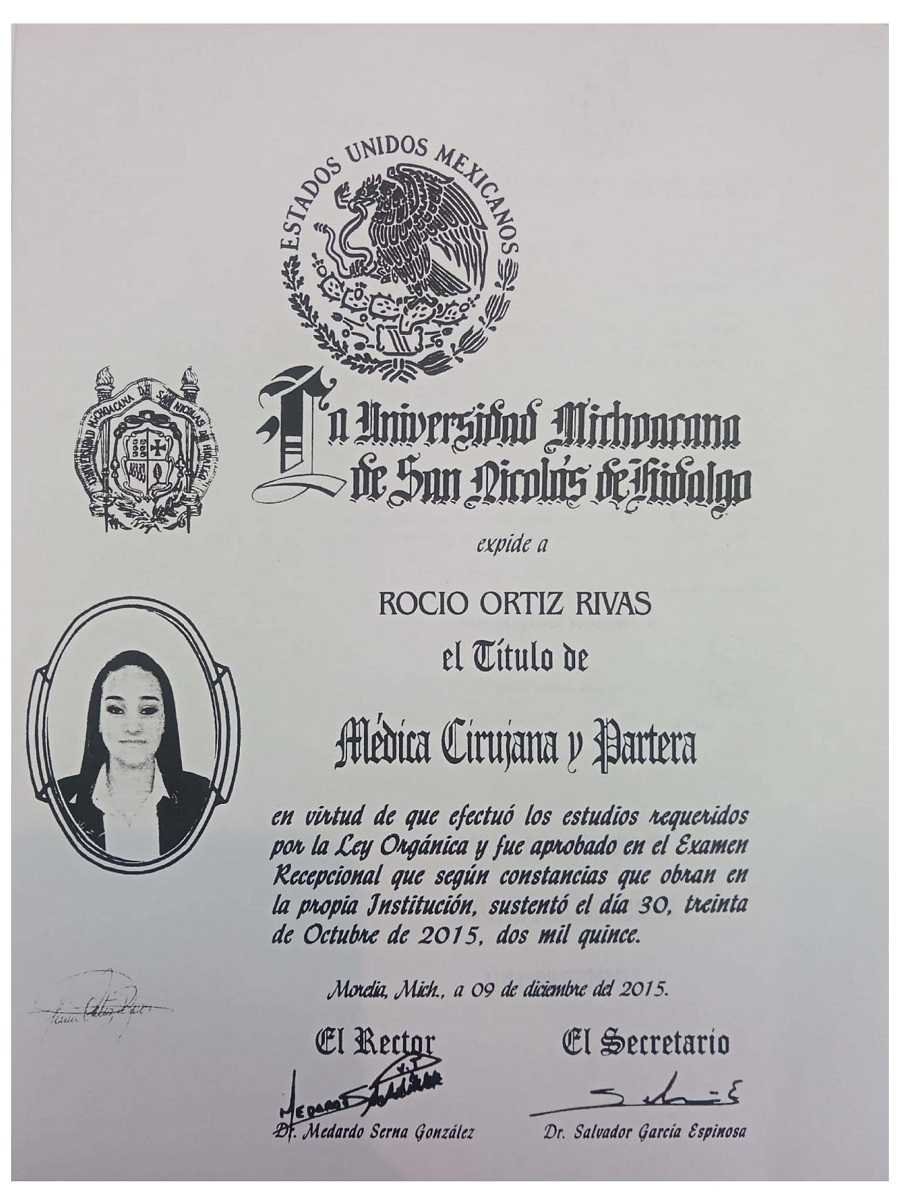 Certificate by United Mexican States