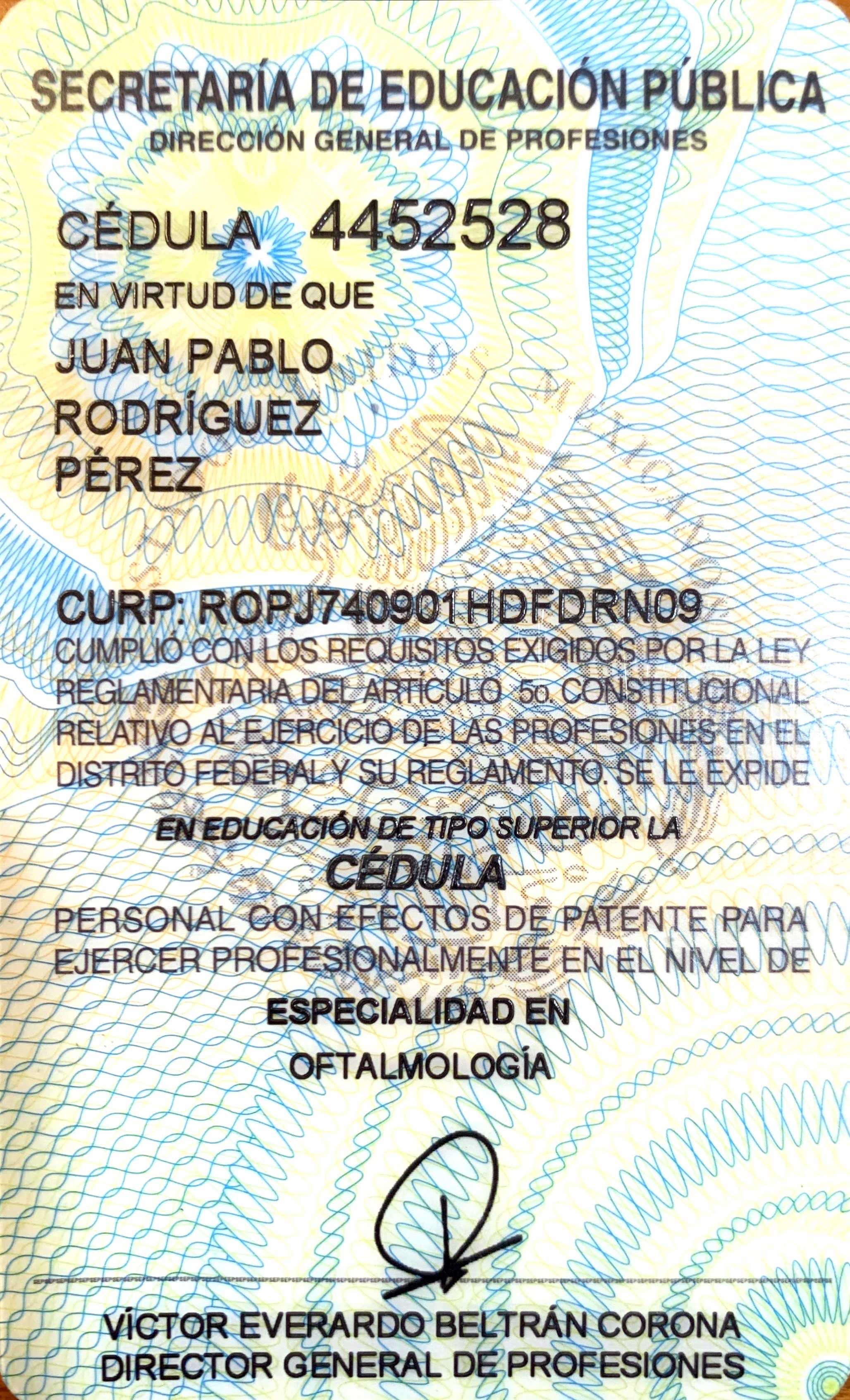 Tijuana Eye Center License