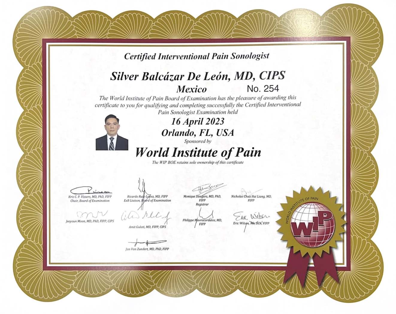 Certified Interventional Pain Sonologist